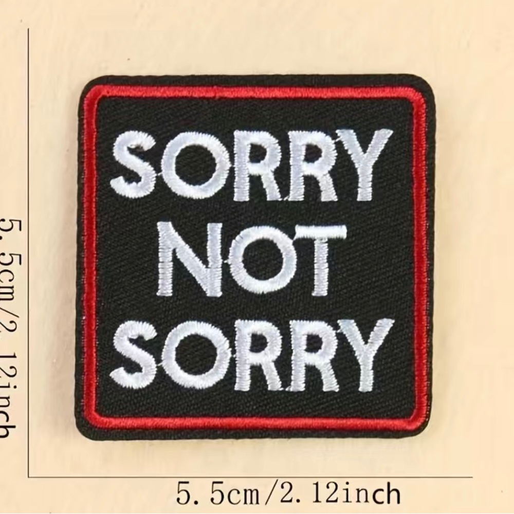 Black iron on / sew on patch